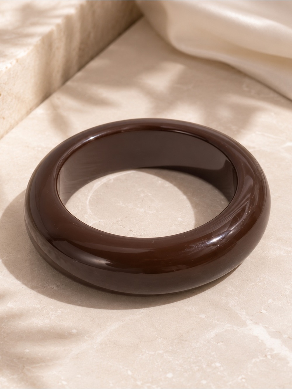 Timeless Chocolate Acrylic Bangle Bracelet | SMJ001
